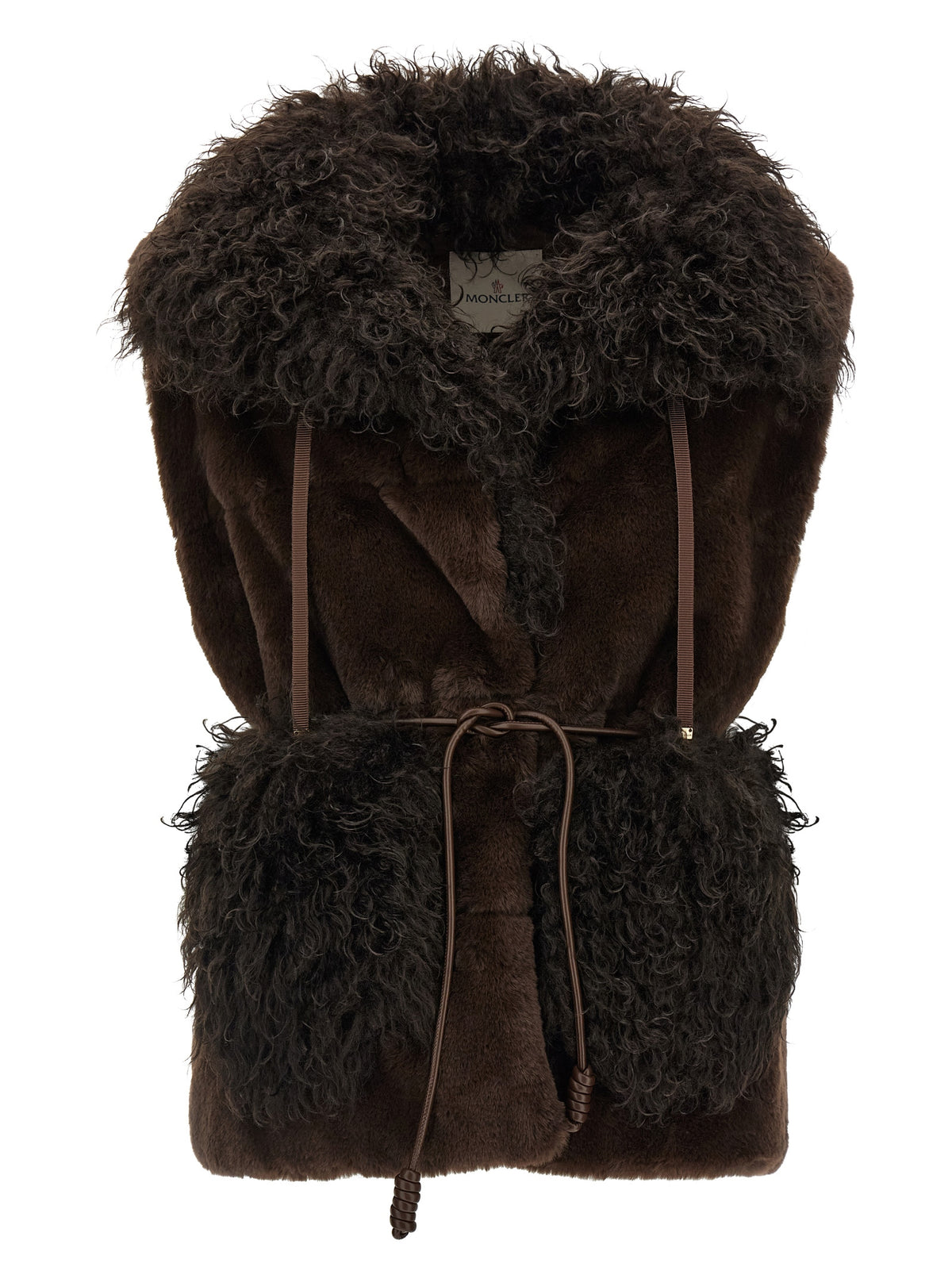Moncler Braune Shell-Jacke aus Polyester