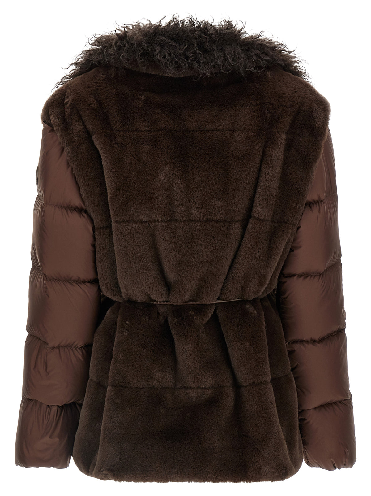 Moncler Braune Shell-Jacke aus Polyester