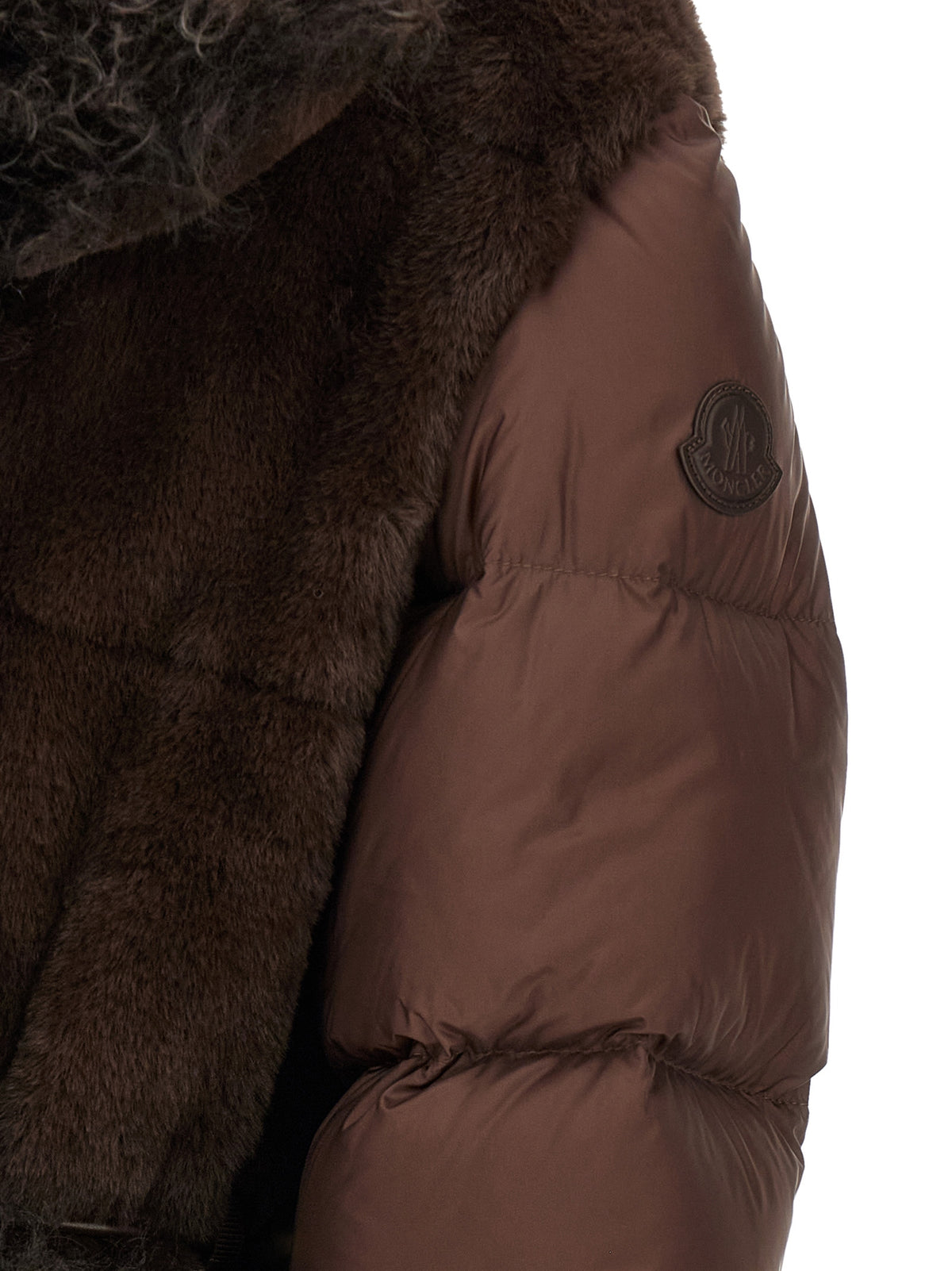 Moncler Braune Shell-Jacke aus Polyester