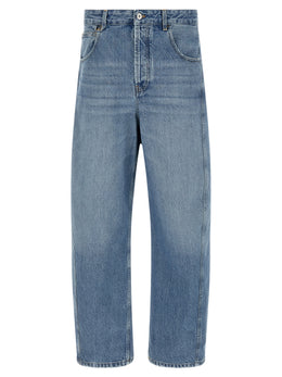 Jacquemus Blaue High-Waist Jeans aus Baumwolle