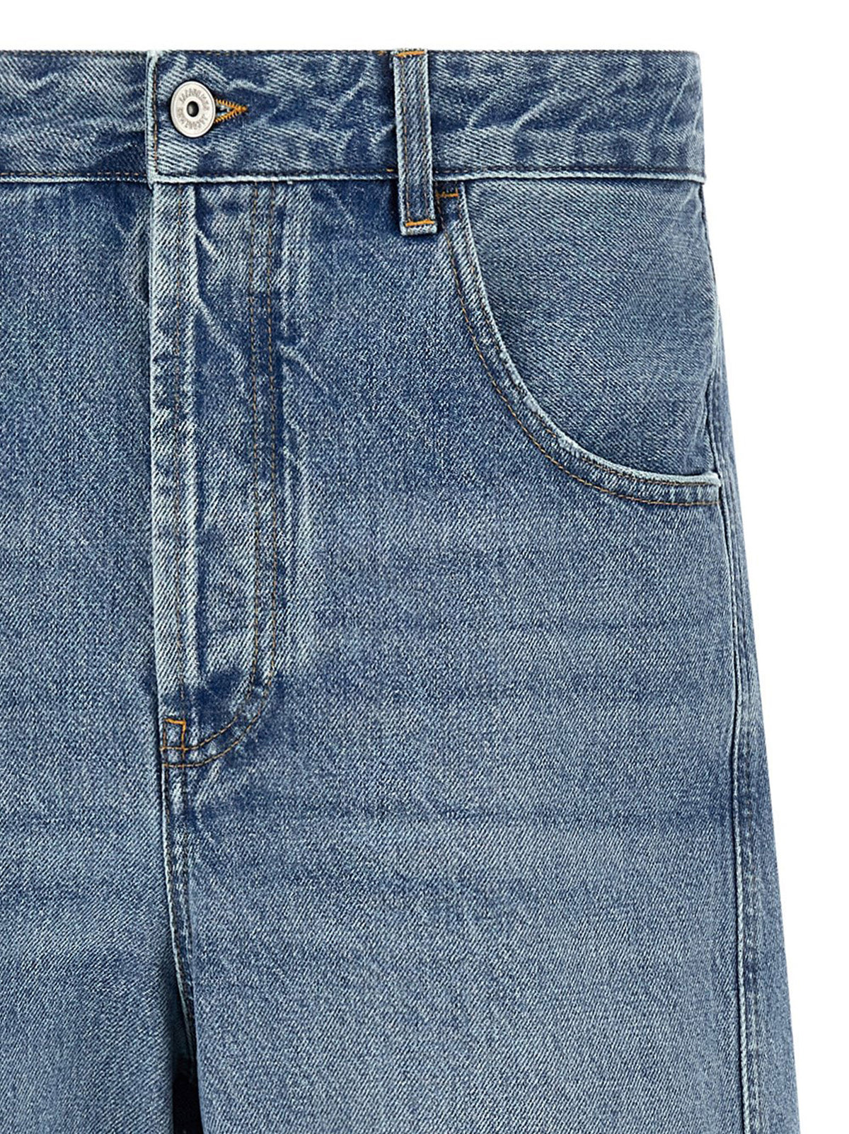 Jacquemus Blaue High-Waist Jeans aus Baumwolle