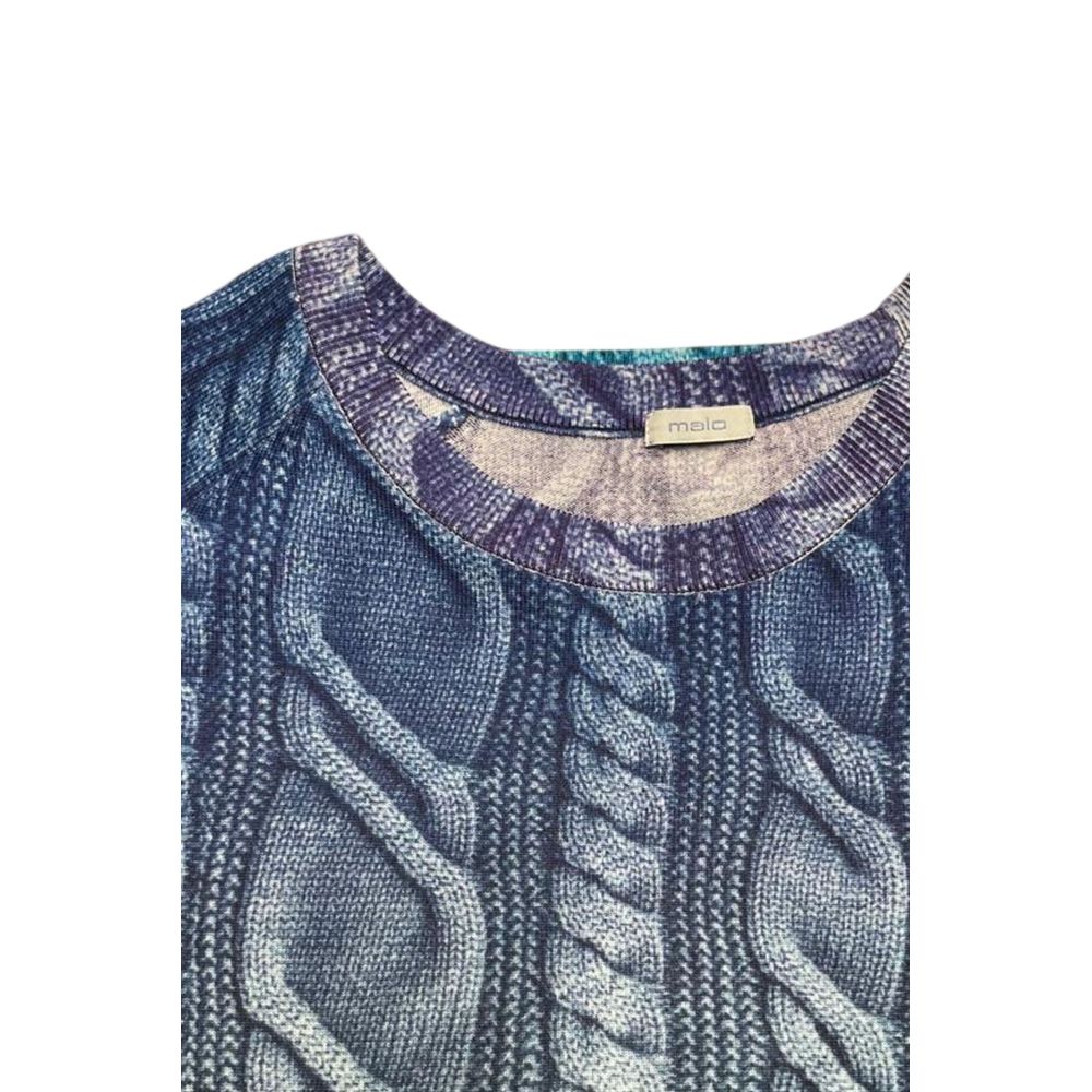 Malo Blauer Polyester-Pullover