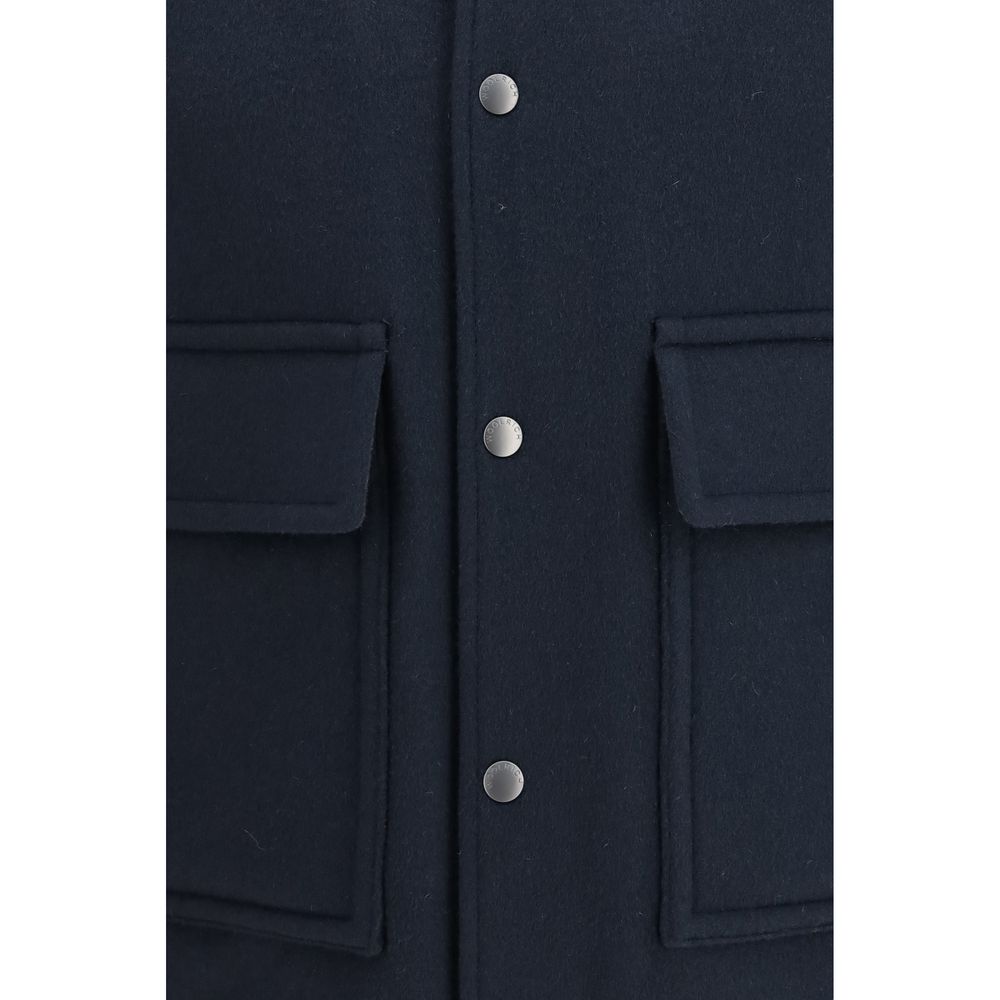 Woolrich Blauer Woll-Oversize-Bomber