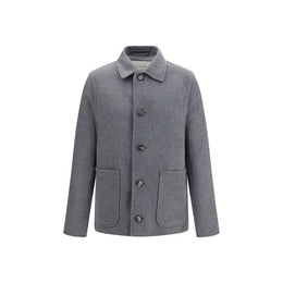 Ami Paris Graue Lammfelljacke Aries aus Wolle, durchgehend