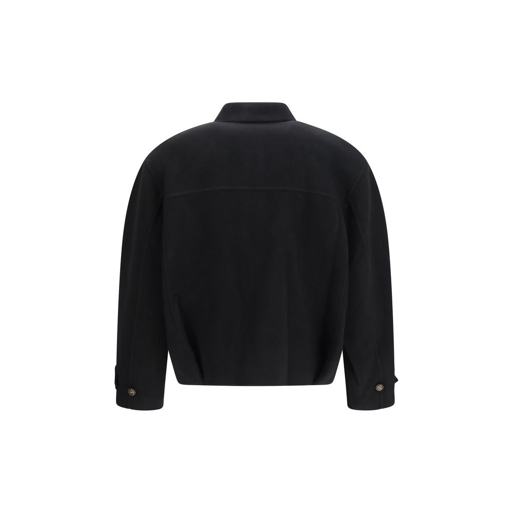 SÉFR Schwarze Oves Aries Wolljacke in voller Länge
