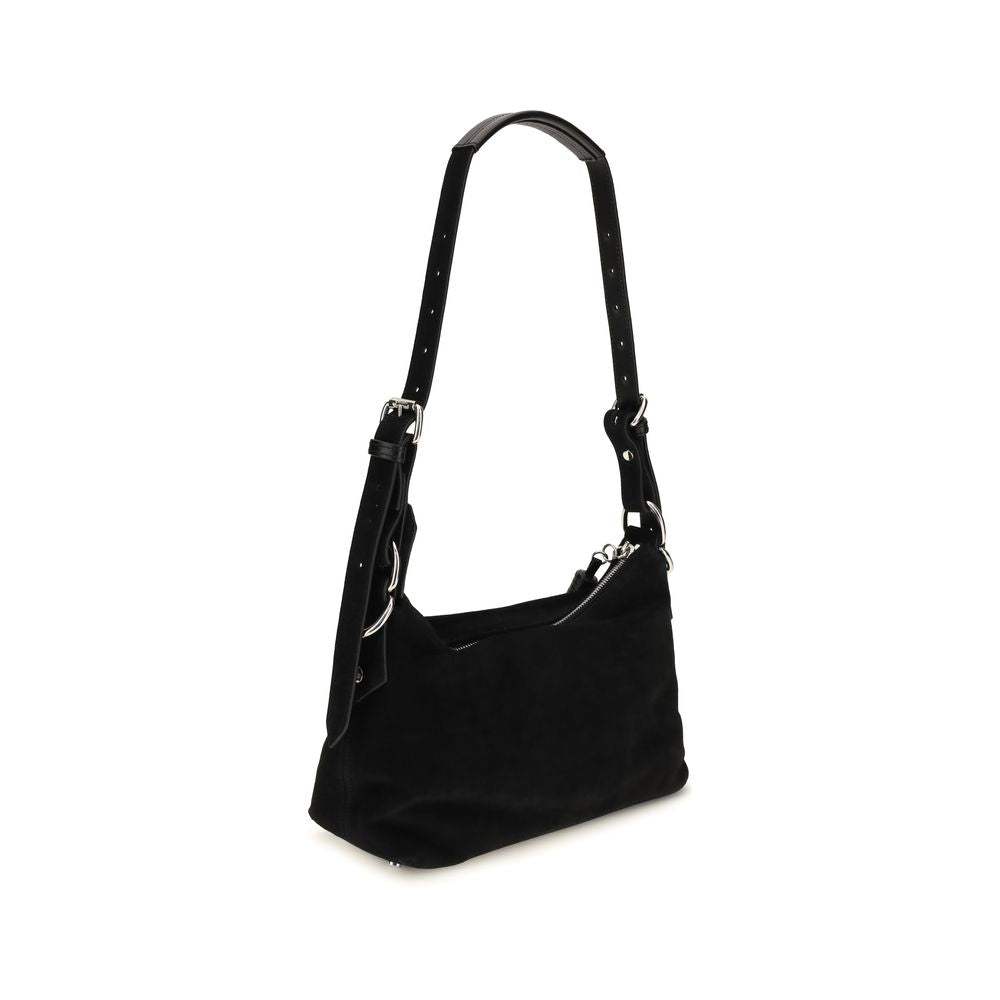 Vivienne Westwood Schwarze Schultertasche aus Wildleder