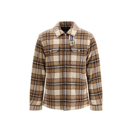 Woolrich Brauner Wollmantel Oves Aries in voller Länge