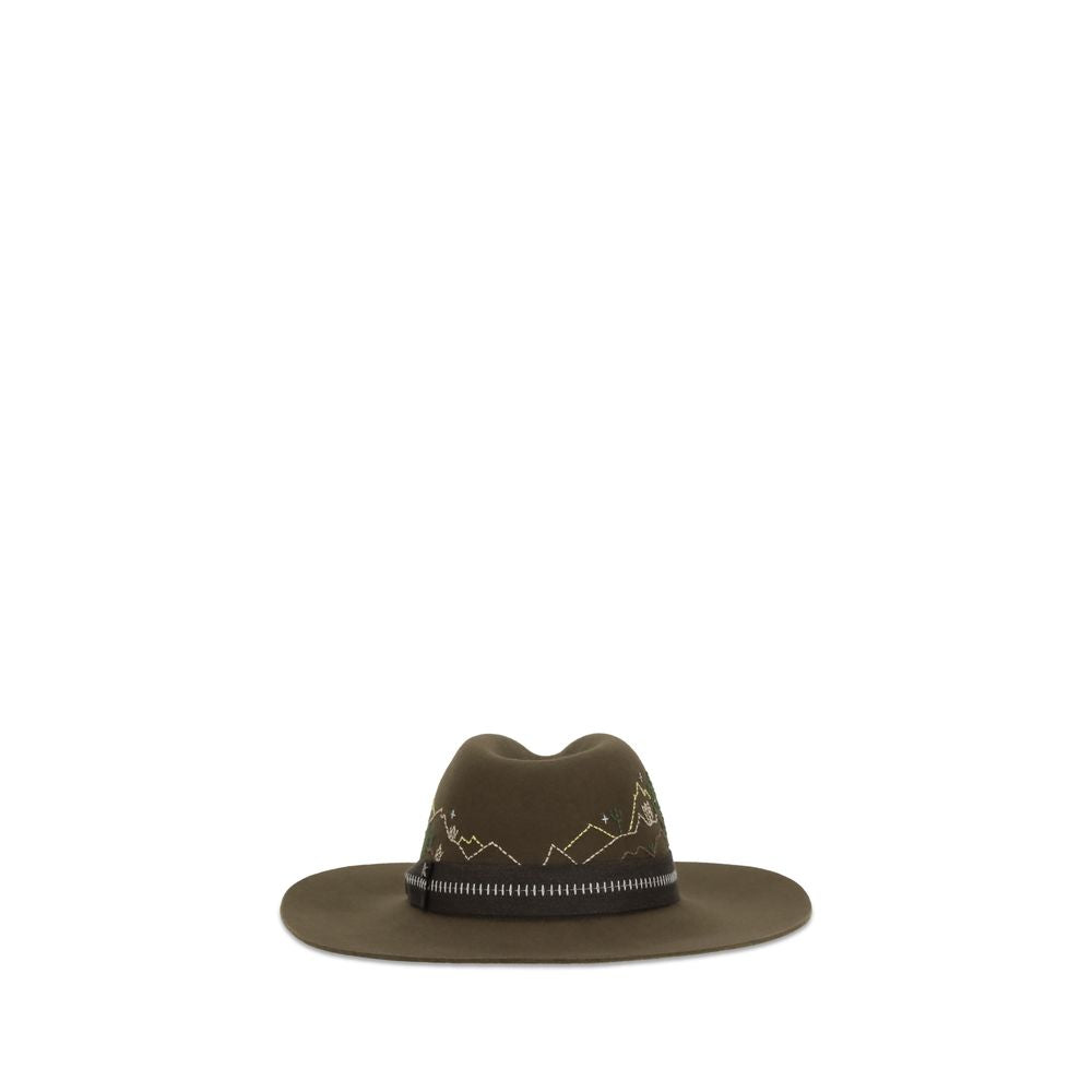 Golden Goose Zweifarbiger Fedora aus Ovis Aries Wolle