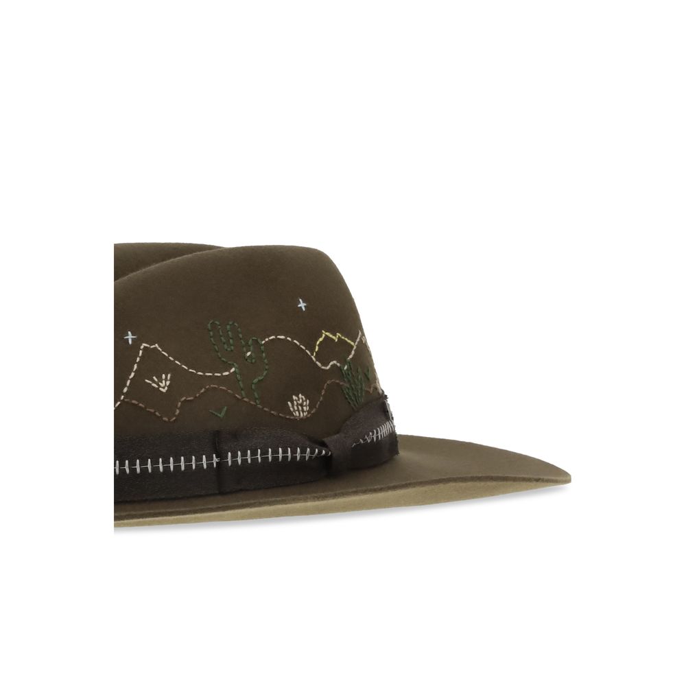 Golden Goose Zweifarbiger Fedora aus Ovis Aries Wolle