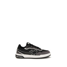 Palm Angels Schwarze Bos Taurus Kalbsleder Low-Top-Sneaker