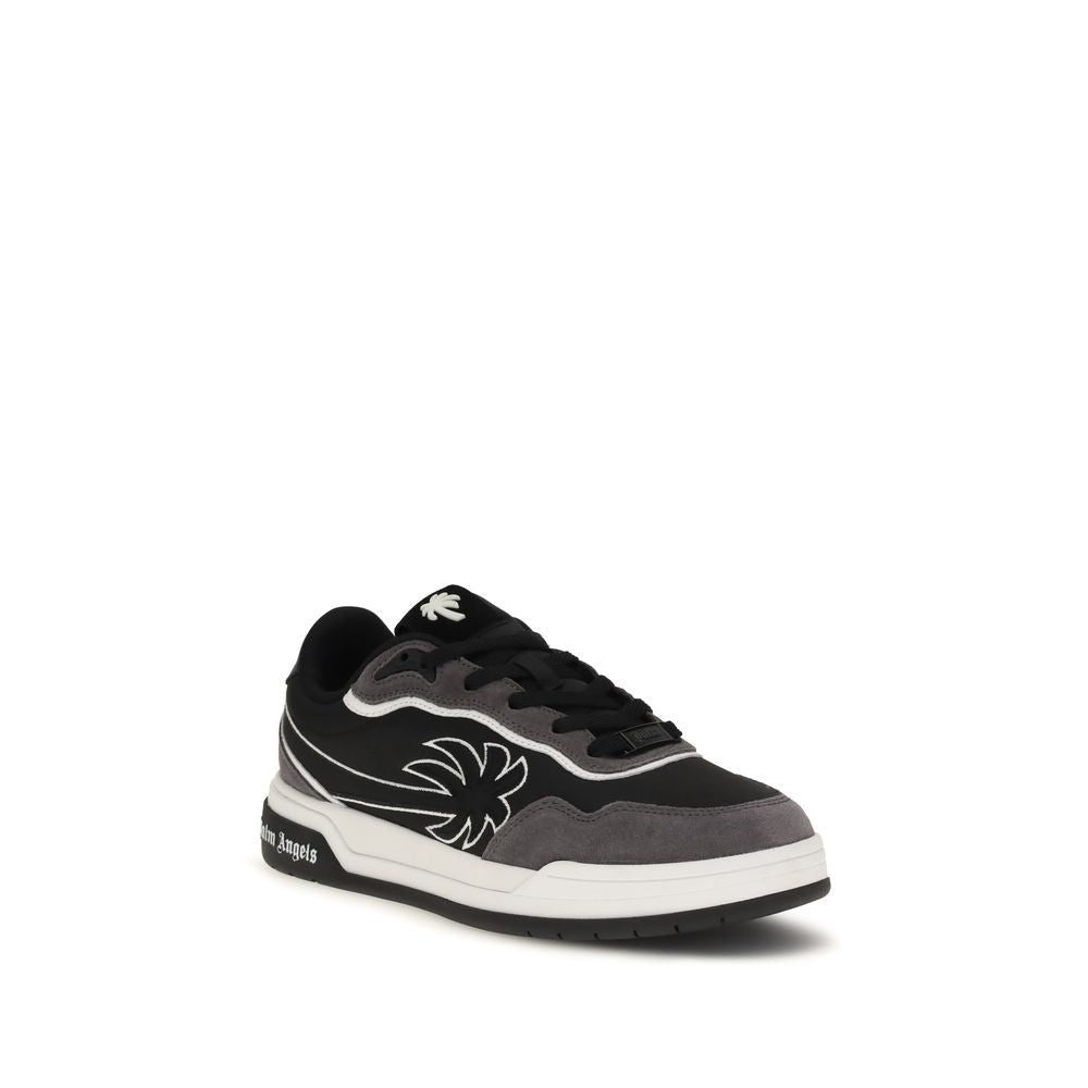 Palm Angels Schwarze Bos Taurus Kalbsleder Low-Top-Sneaker