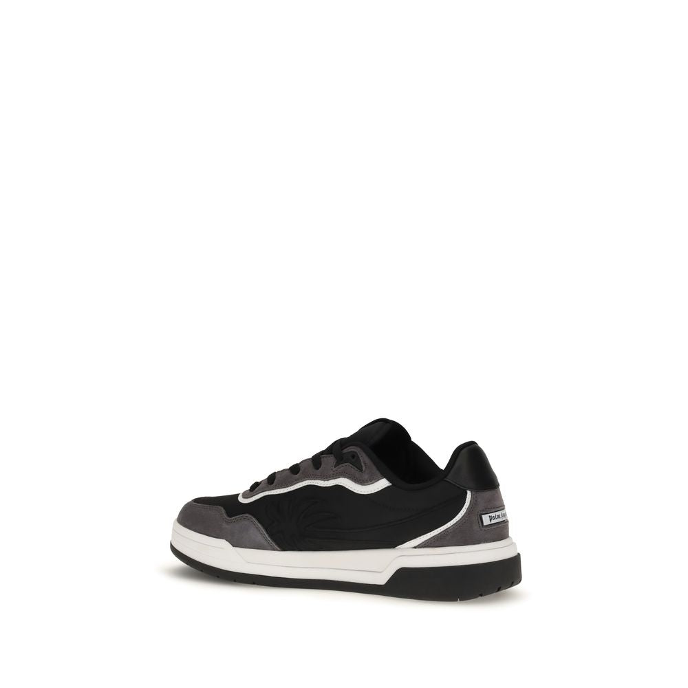 Palm Angels Schwarze Bos Taurus Kalbsleder Low-Top-Sneaker