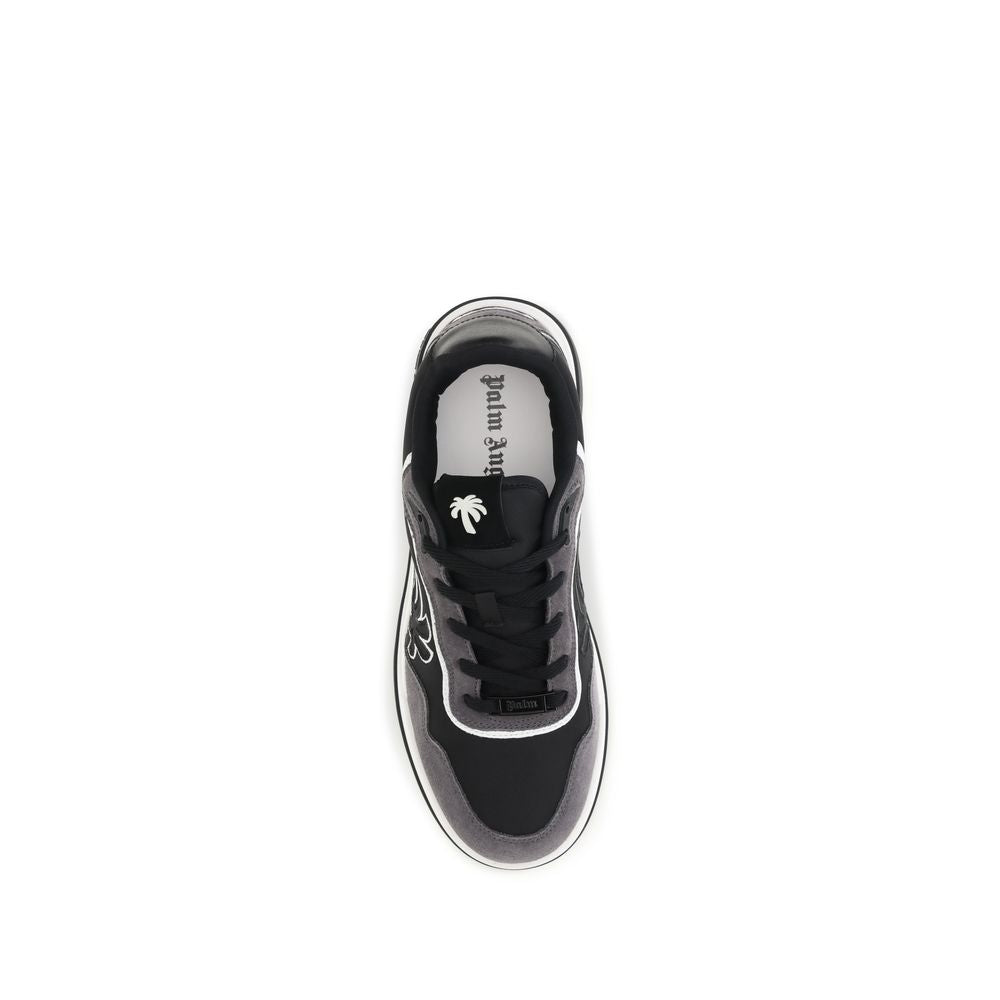 Palm Angels Schwarze Bos Taurus Kalbsleder Low-Top-Sneaker