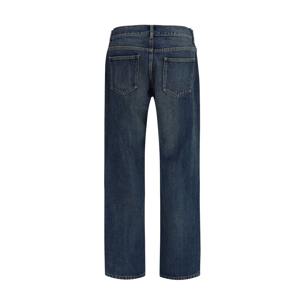 The Row Blaue Baumwolljeans im Relaxed Fit