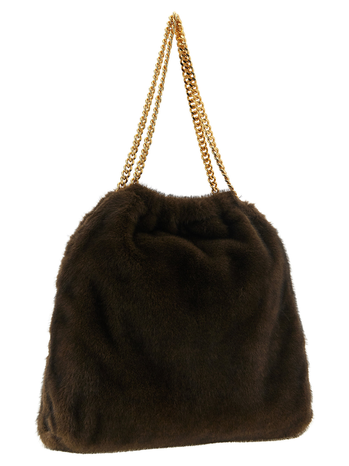 Stella McCartney Braune Schultertasche aus Polyester