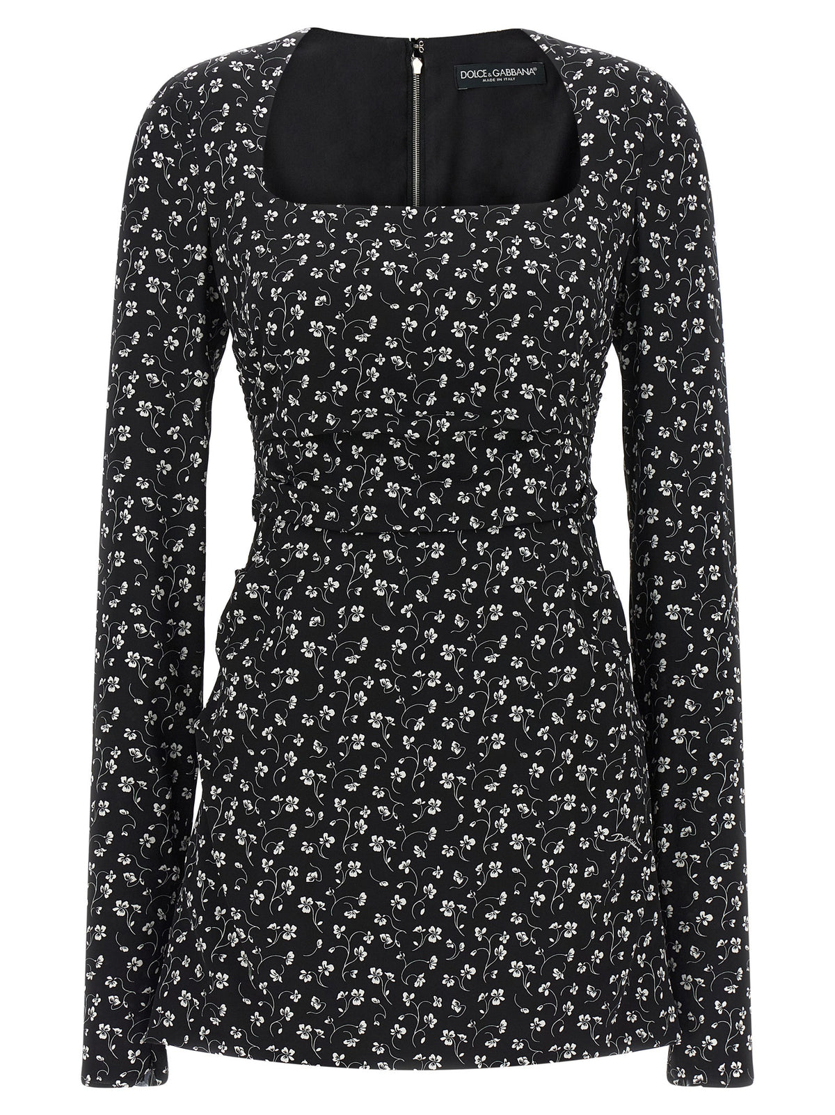 Dolce & Gabbana Schwarzes Seiden-Minikleid