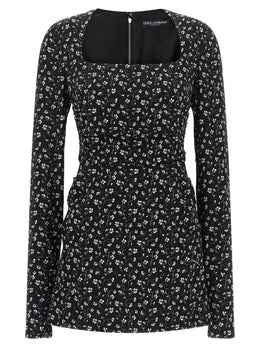 Dolce & Gabbana Schwarzes Seiden-Minikleid