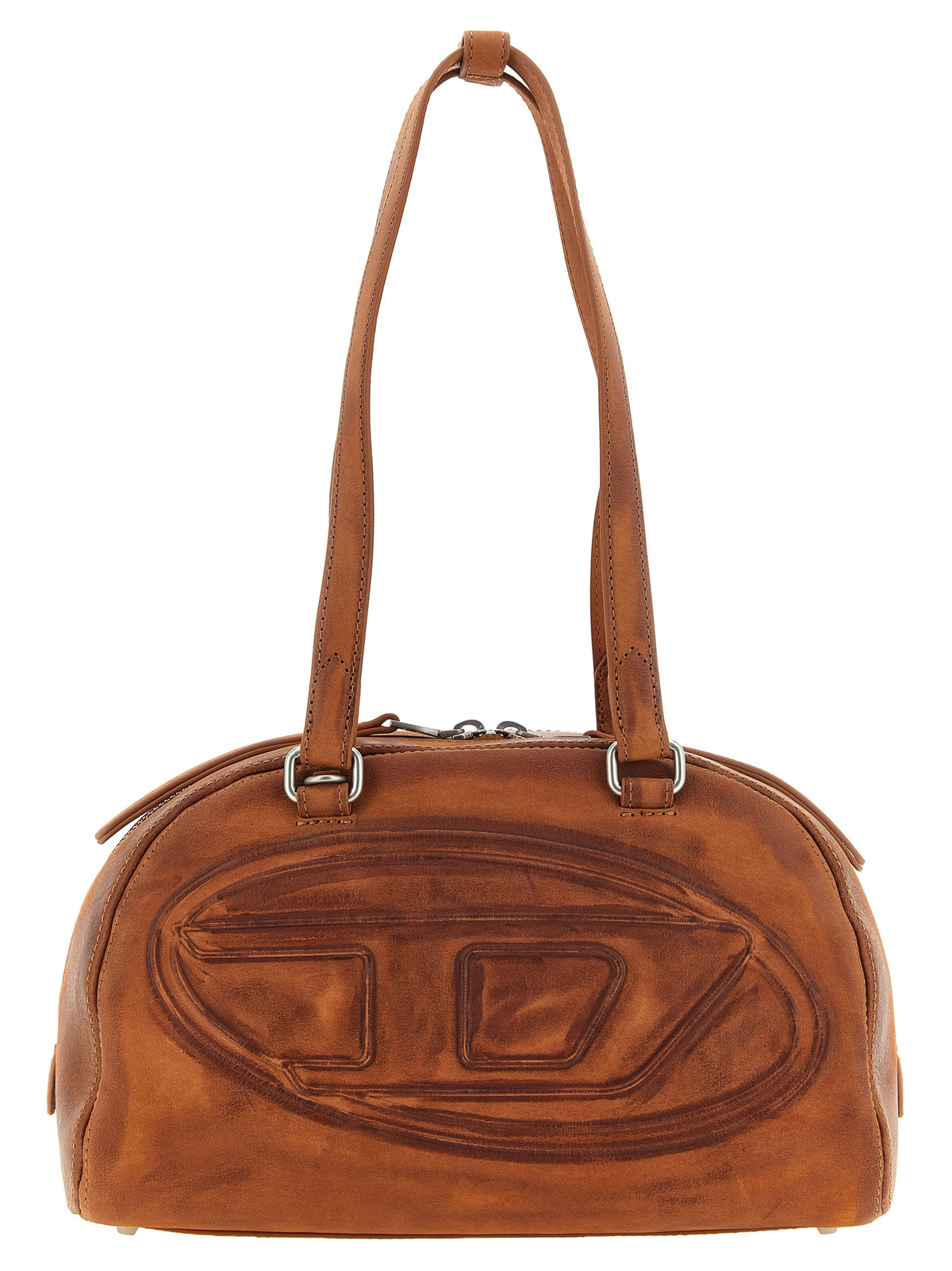 Diesel Schultertasche aus braunen Fasern