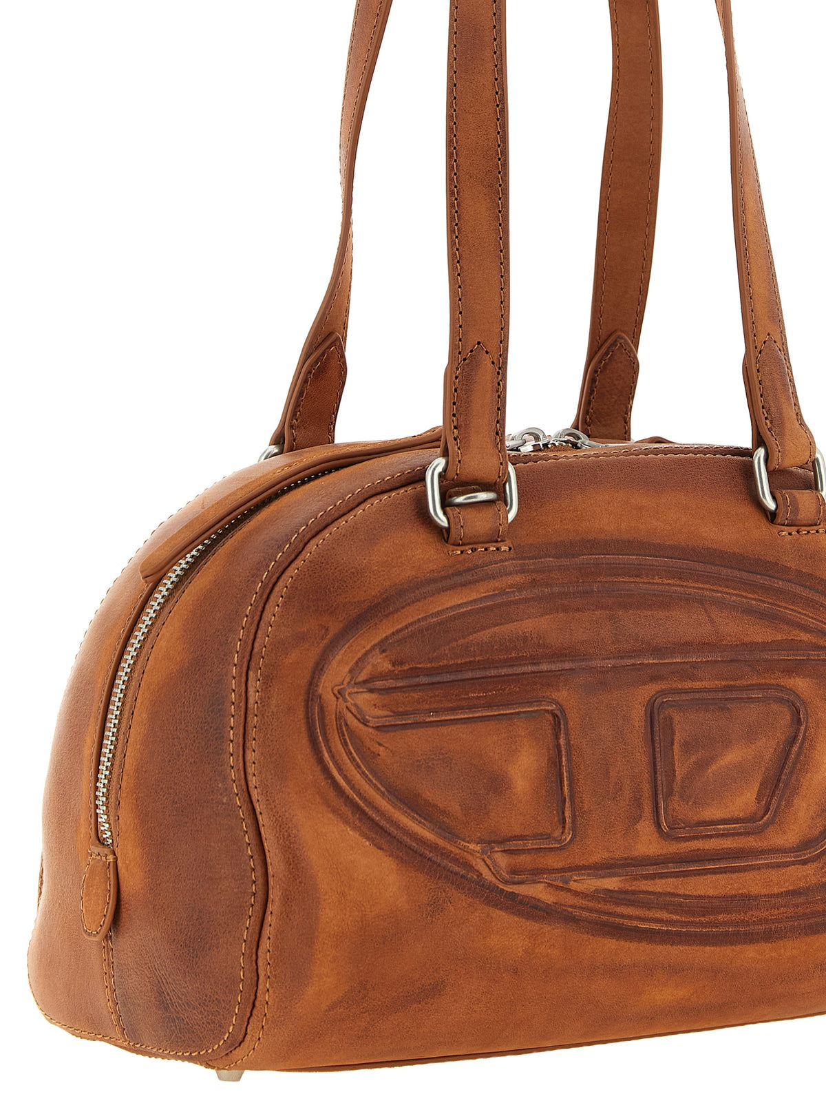 Diesel Schultertasche aus braunen Fasern