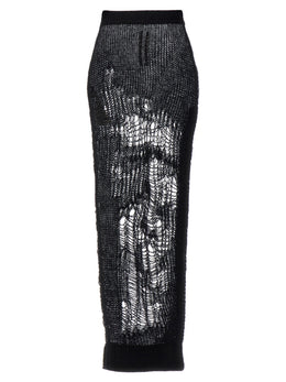 Rick Owens Schwarzer Minirock aus Nylon