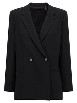 Theory Schwarzer Triacetat-Blazer