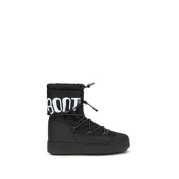 Moon Boot Schwarze Schnürstiefel aus Polyamid