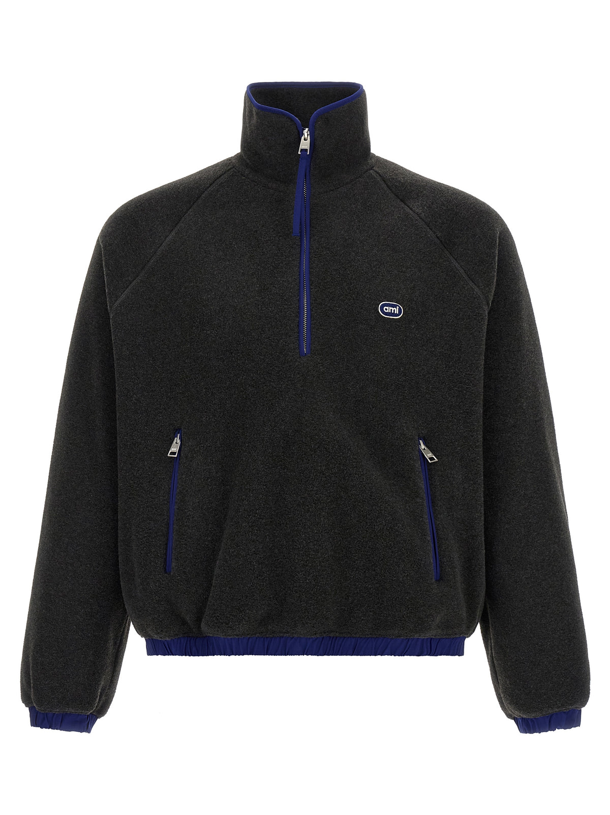 Ami Paris Graues Polyester-Sweatshirt