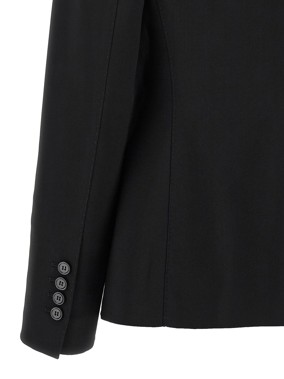 Dolce & Gabbana Schwarzer Blazer aus reiner Schurwolle