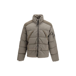 C.P. Company Graue Polyamid-Jacke in voller Länge