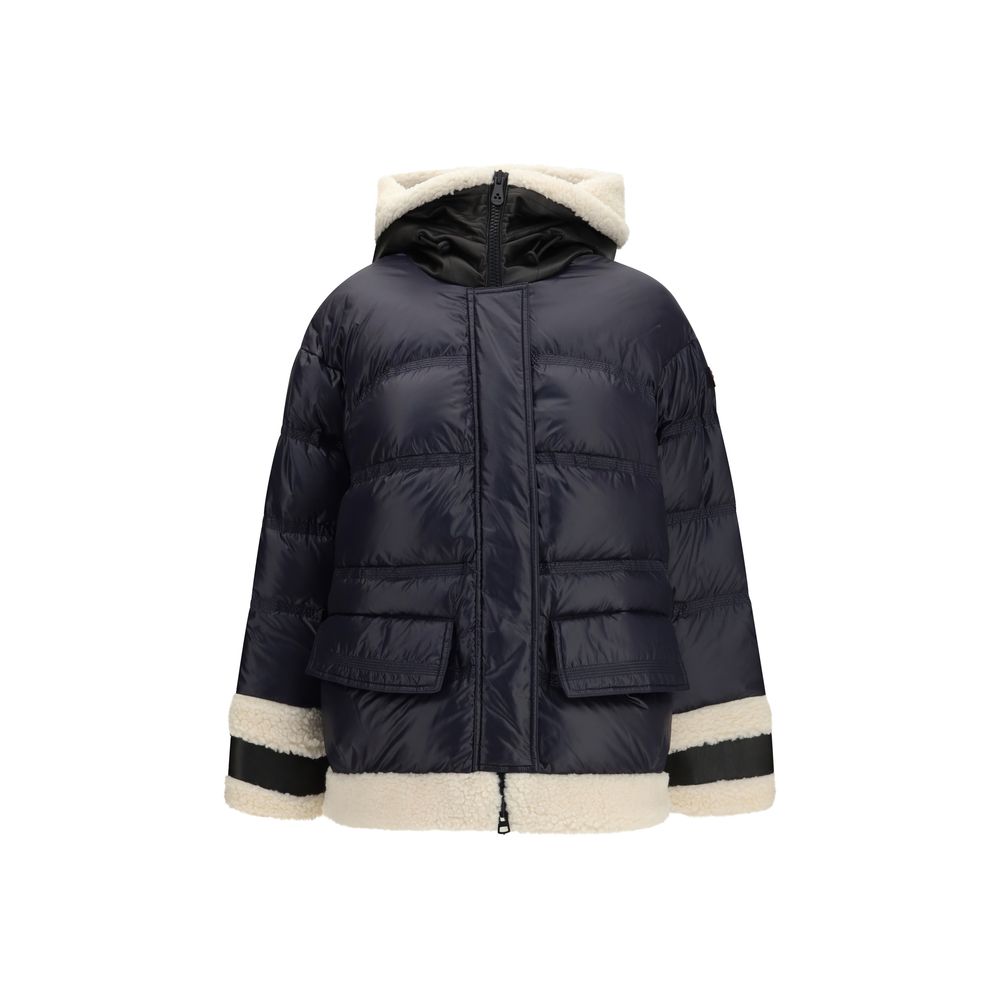 Peuterey Blaue Polyamid-Jacke in voller Länge