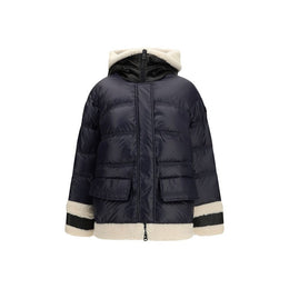 Peuterey Blaue Polyamid-Jacke in voller Länge