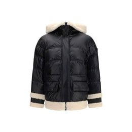 Peuterey Schwarze Polyamid-Jacke in voller Länge
