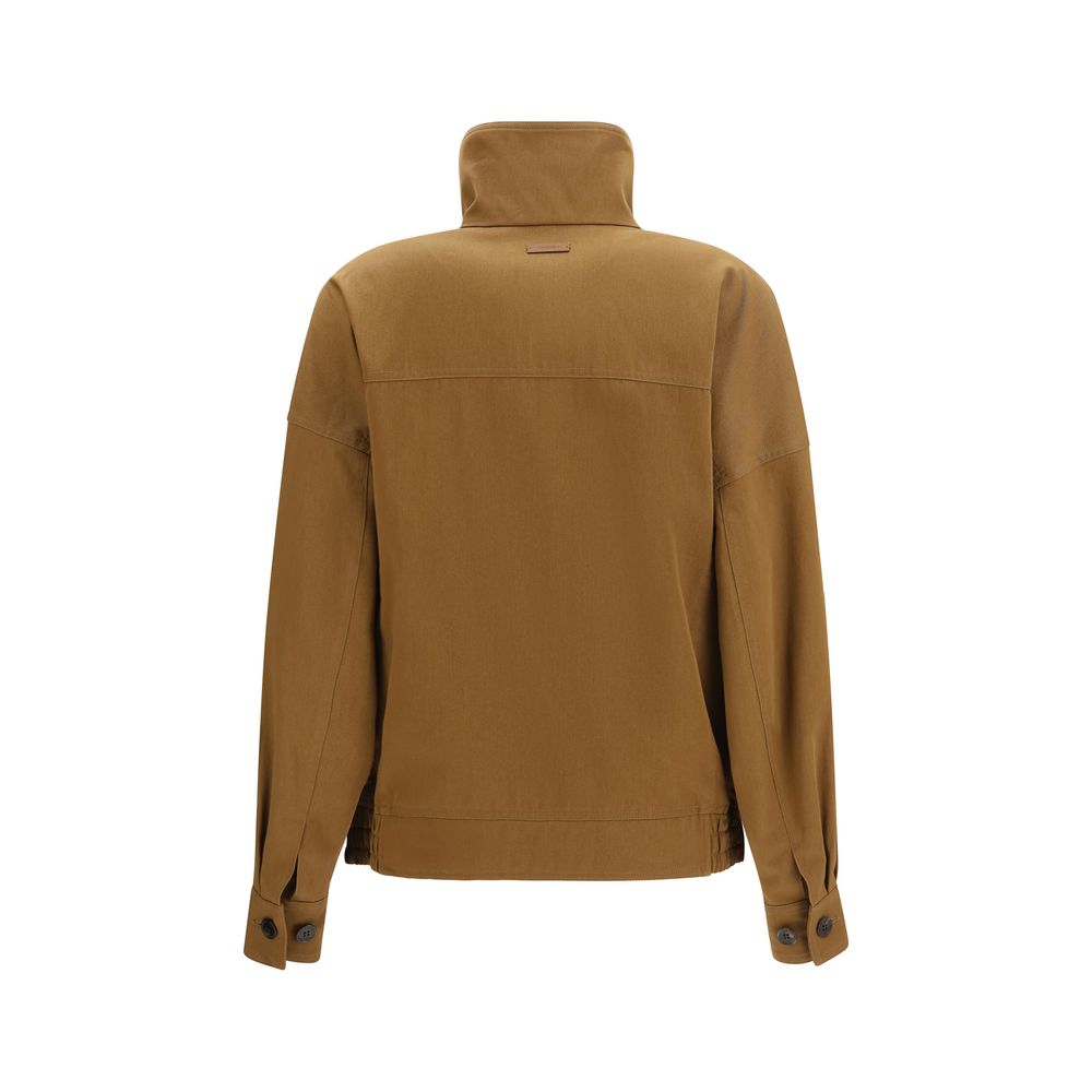 Saint Laurent Brauner Baumwoll-Bomber