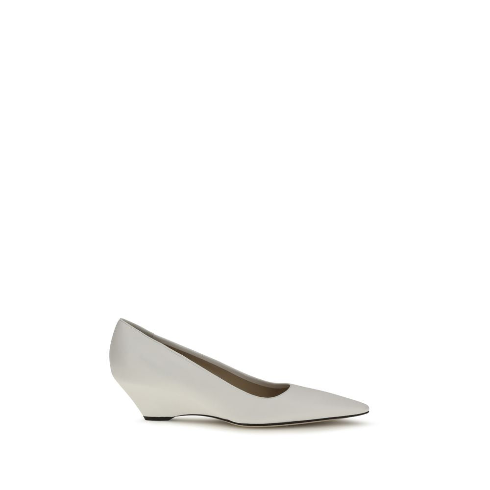 The Row Weiße Lammleder Plateau-Pumps Ovis Aries