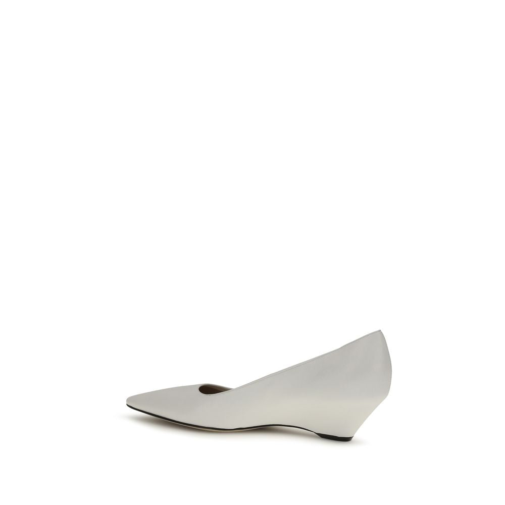 The Row Weiße Lammleder Plateau-Pumps Ovis Aries