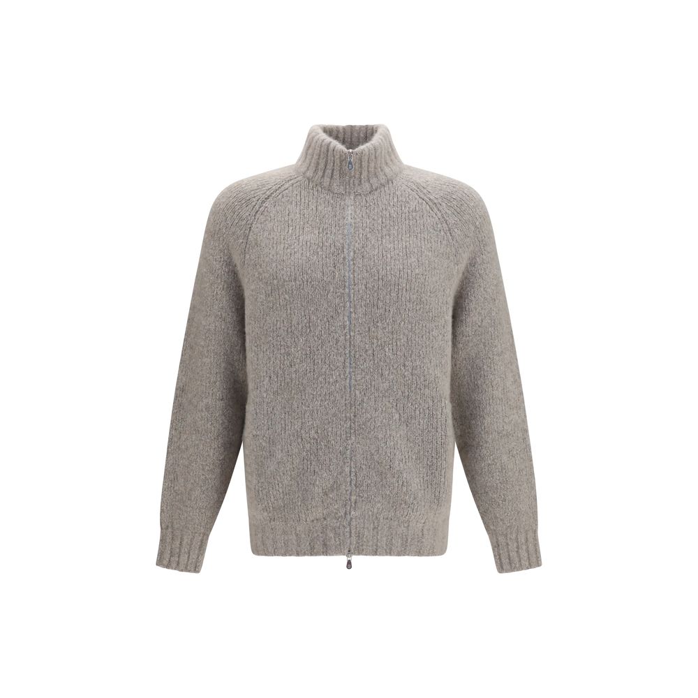 Brunello Cucinelli Grauer Kaschmir-Strickjacke