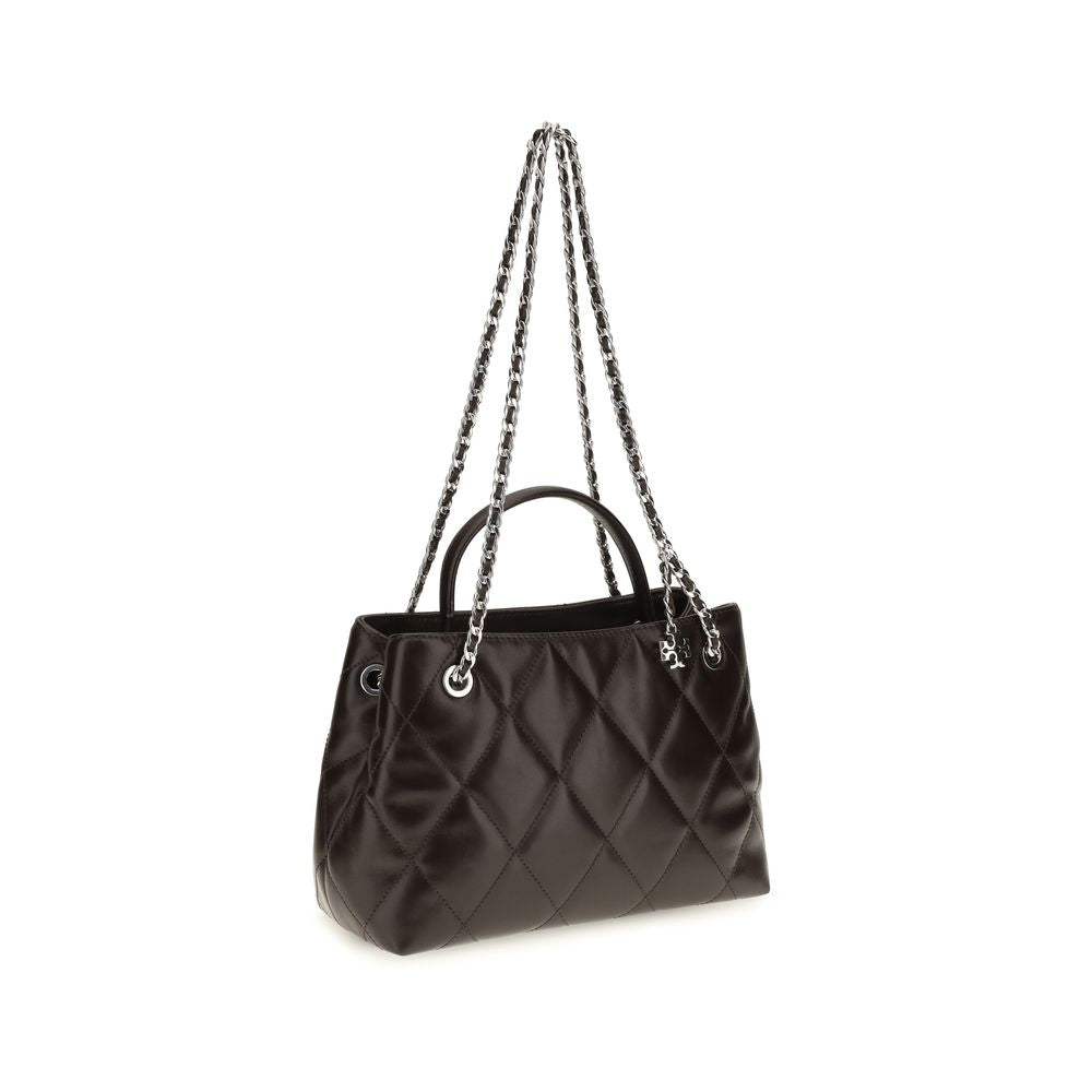 Tory Burch Braune Kalbsleder Bos Taurus Schultertasche