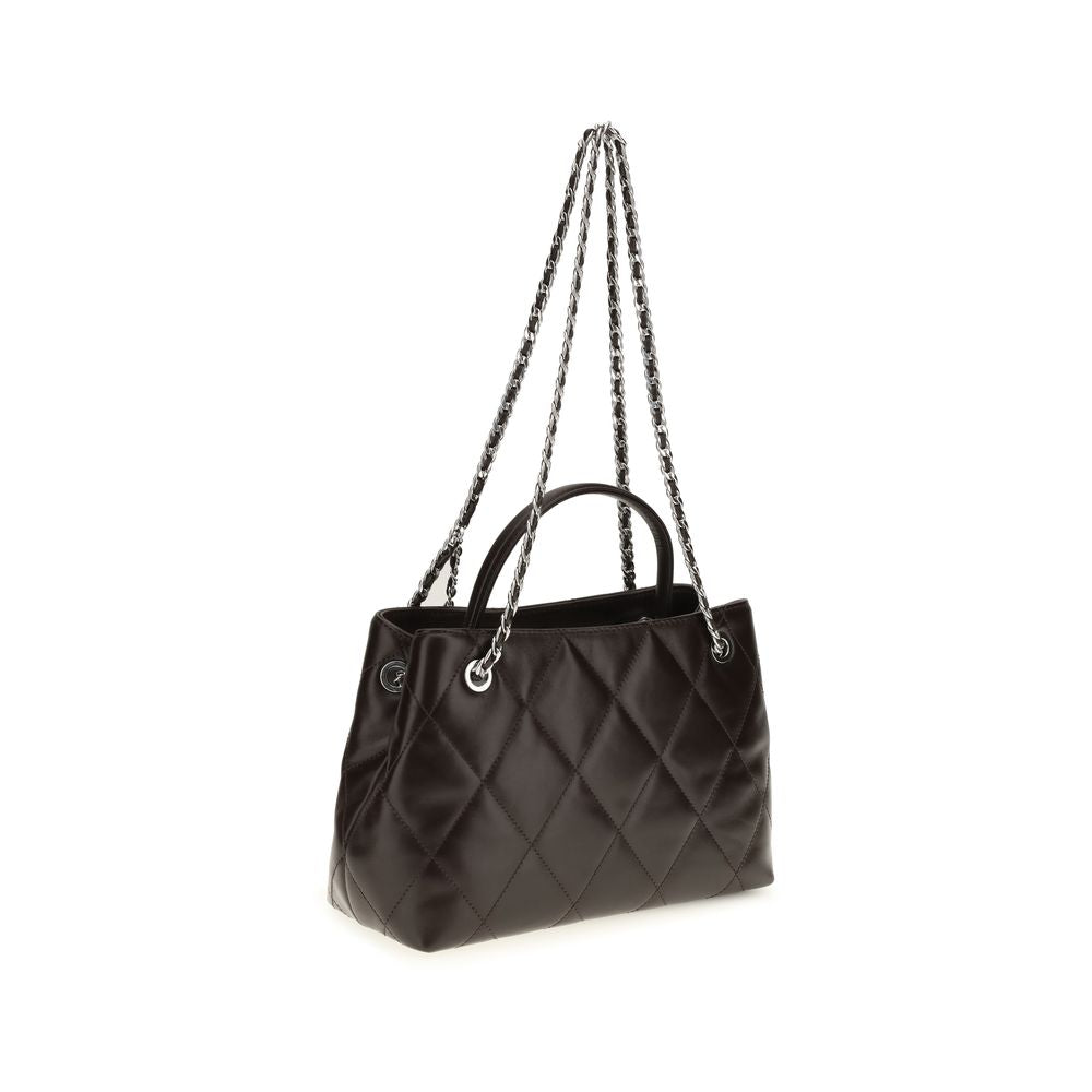 Tory Burch Braune Kalbsleder Bos Taurus Schultertasche