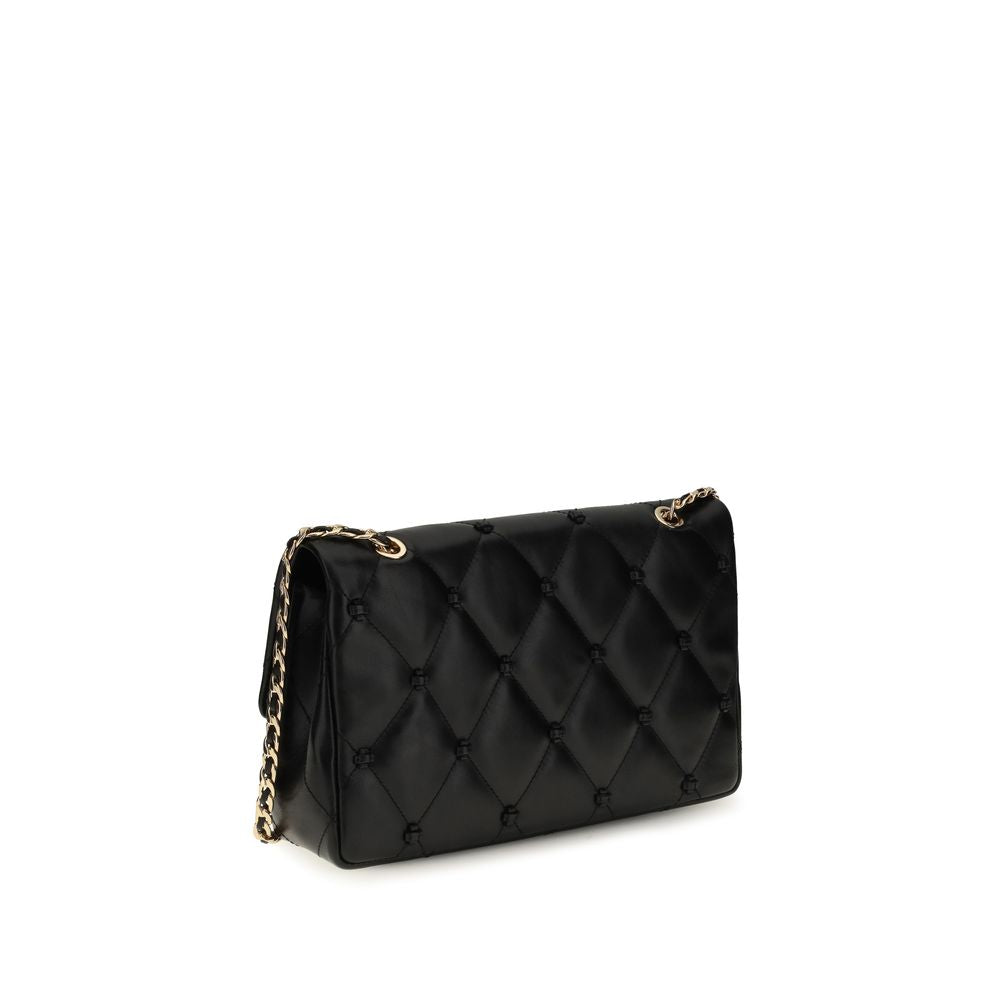 Tory Burch Schwarze Lammleder Schultertasche Ovis Aries