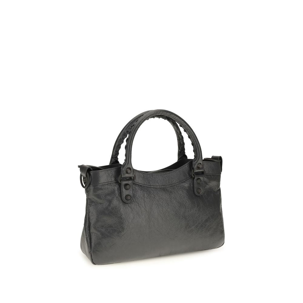 Balenciaga Schultertasche aus Lammleder (Ovis Aries) in Grau