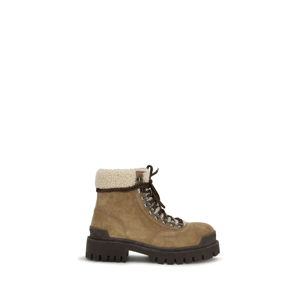 Balenciaga Beige Wildleder-Schnürstiefel