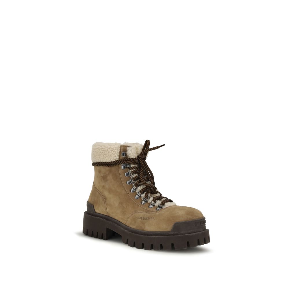 Balenciaga Beige Wildleder-Schnürstiefel