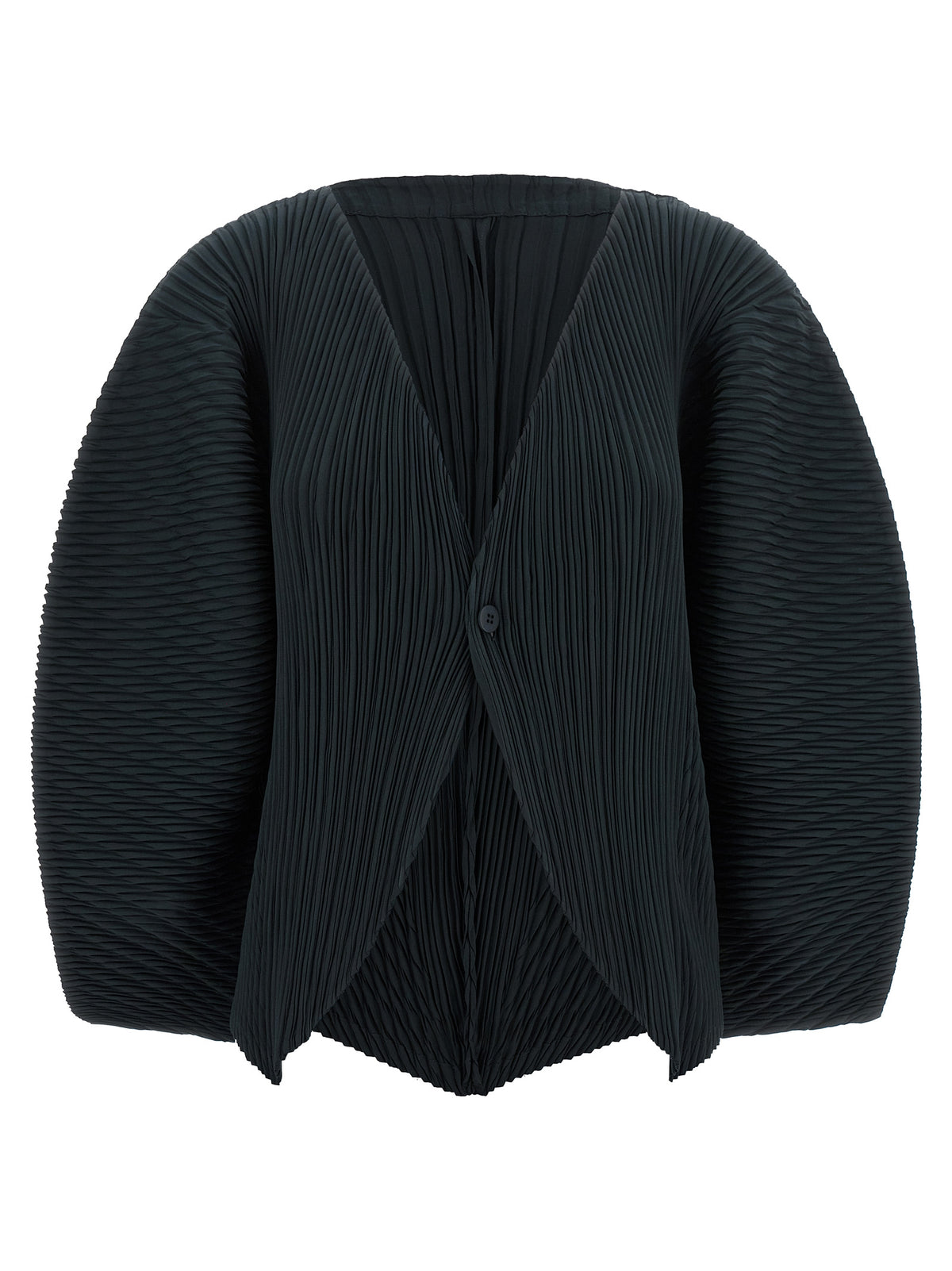 Issey Miyake Schwarzer Cardigan aus Polyester