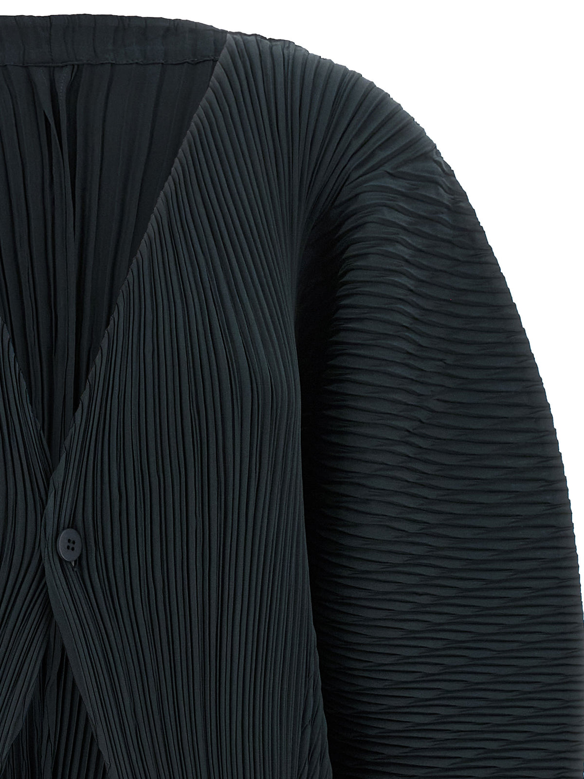 Issey Miyake Schwarzer Cardigan aus Polyester