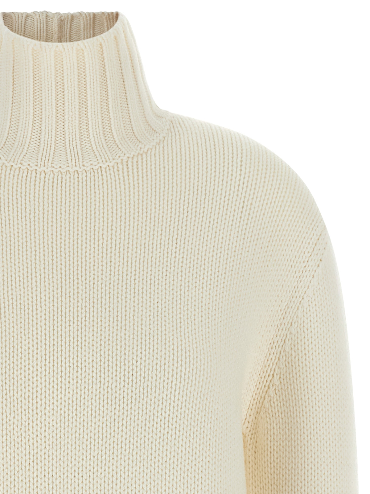 Fabiana Filippi Weiße Strickjacke aus reiner Schurwolle