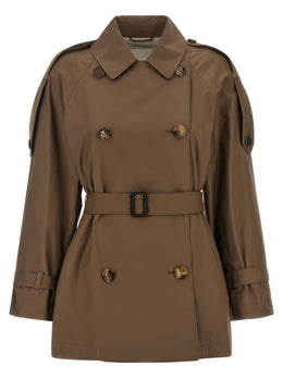 Max Mara Brauner Baumwollmantel