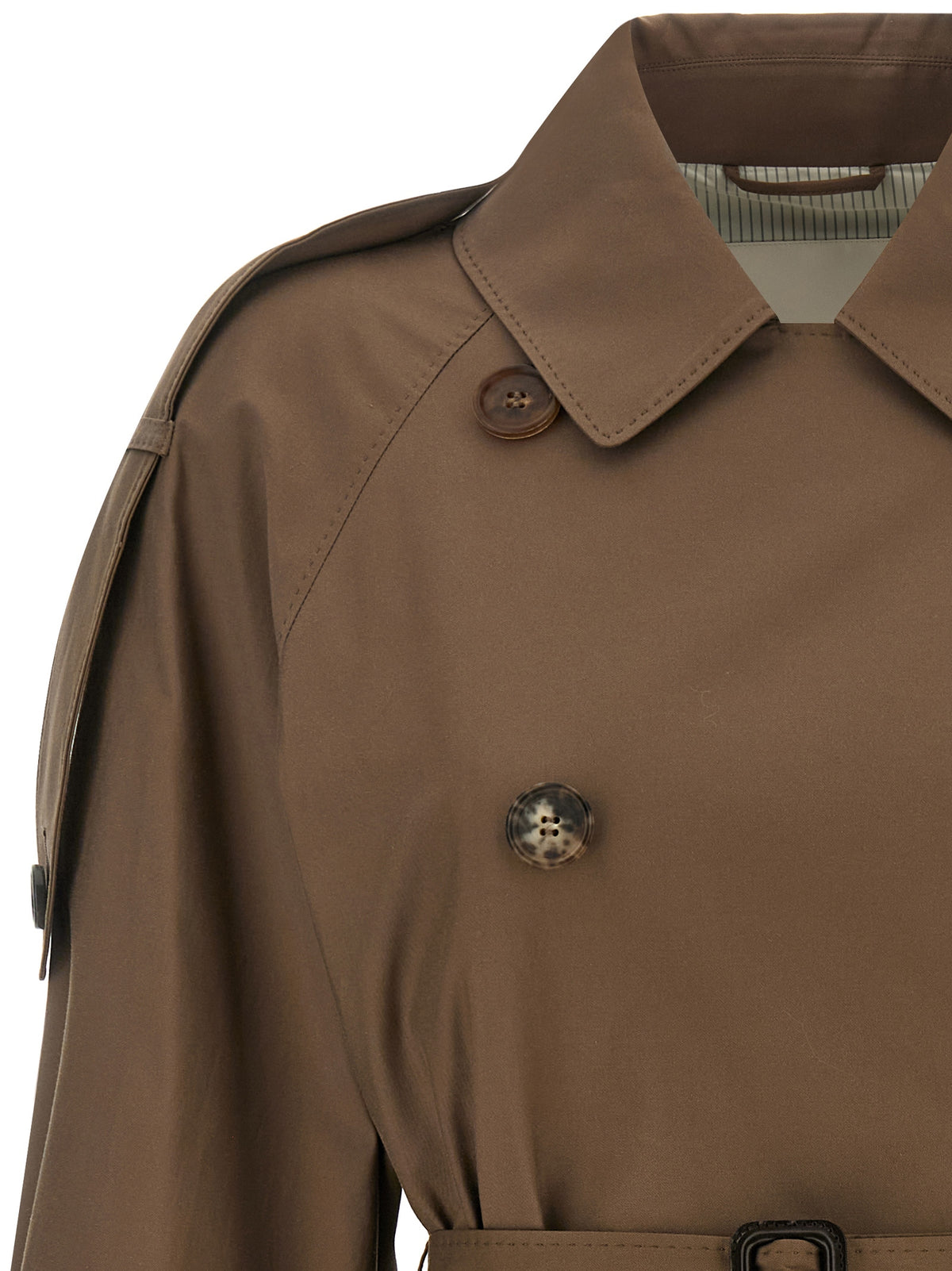 Max Mara Brauner Baumwollmantel