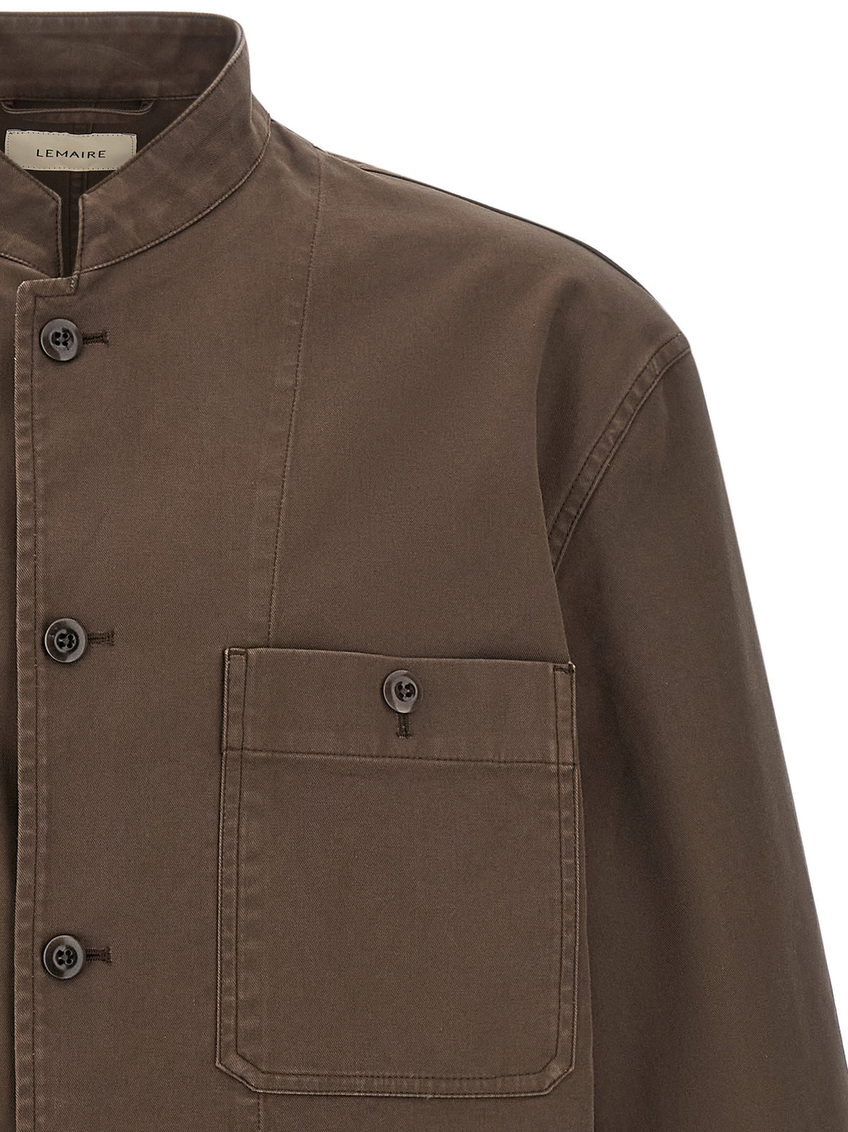 Lemaire Braune Baumwolljacke in voller Länge