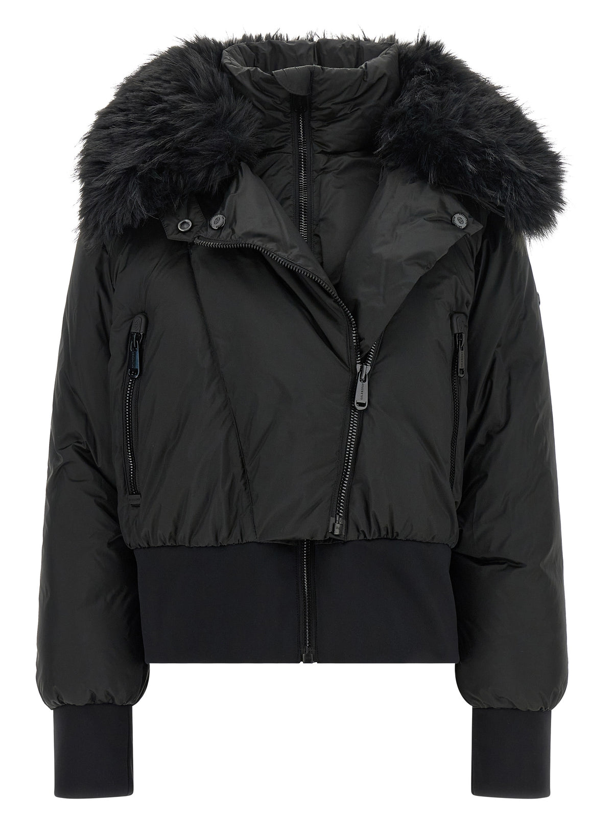GOLDBERGH Schwarze Polyester-Jacke in voller Länge