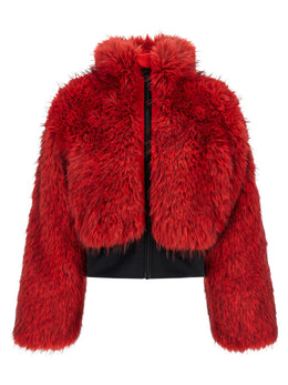 GOLDBERGH Rote Polyester-Jacke in voller Länge